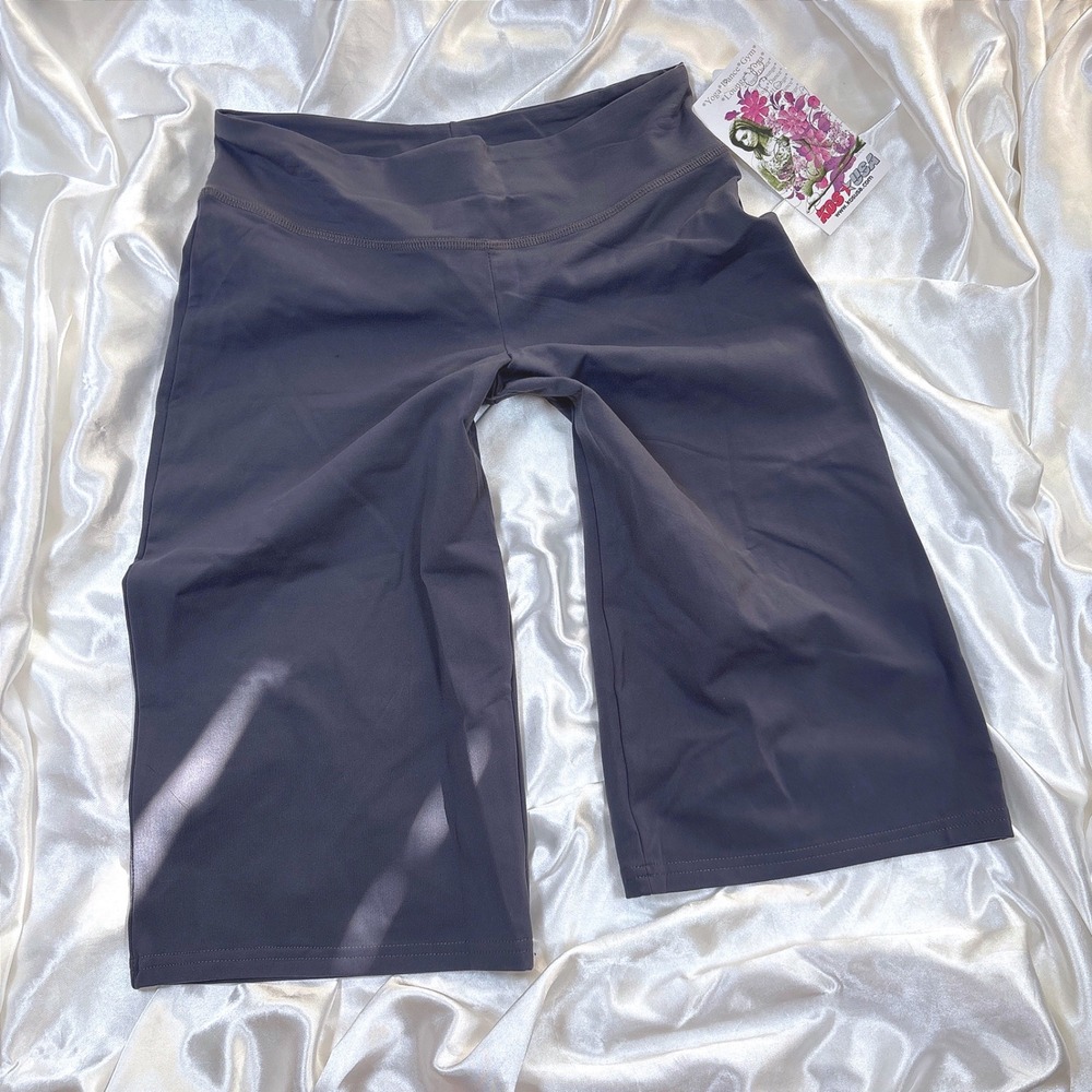 y2k Biker Shorts Charcoal Grey NWT KOS USA High Waisted Yoga Gym Athleisure
